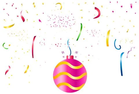 Confetti Ball Concept Illustration Stock Illustration