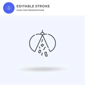 Confetti Ball icon vector, filled flat sign, solid pictogram isolated on whit Stock Illustration