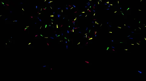 Confetti on Black, alpha matte. Stock Footage 58286932