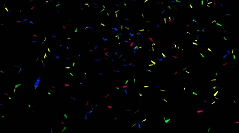 Confetti on Black, alpha matte.  Loop Stock Footage 58287097