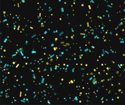 Confetti on a black background. Stock Illustration