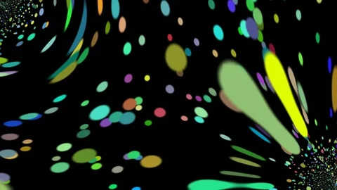 Confetti Blaster Canon Animation gets distorted by two glass spheres 動画素材 105201229