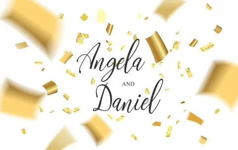 Confetti blur wed Stock Illustration
