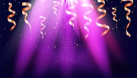 Confetti on a blurry background Stock Illustration