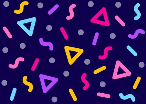 Confetti bold vector seamless pattern Stock Illustration