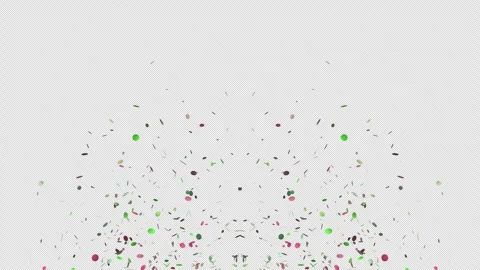 Confetti burst explode loop Animation video transparent background with alp.. Stock Footage 305992977