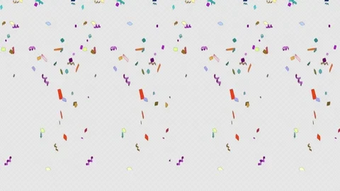 Confetti burst explode loop Animation video transparent background with alp.. Stock Footage 310502155