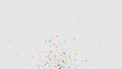 Confetti Burst Explosion Animation transparent alpha background. Stock Footage 337813688