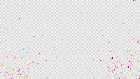 Confetti Burst Explosion Animation transparent alpha background. Stock Footage 337814831