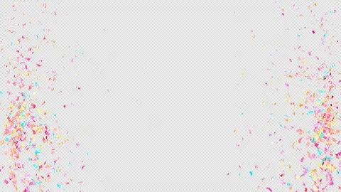 Confetti Burst Explosion Animation transparent alpha background. Stock Footage 337814862