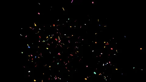 Confetti Burst / with High Quality QuickTime Alpha Channel. Stock Footage 119641177