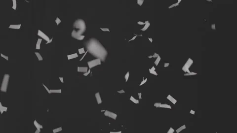 Confetti cannon exploding confetti fluttering down Video stock 163949020