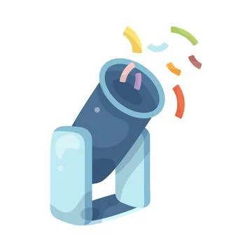 Confetti cannon Stock Illustration