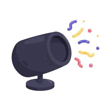 Confetti cannon Stock Illustration