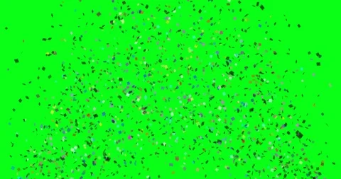 Confetti celebration on a green screen Stock Footage