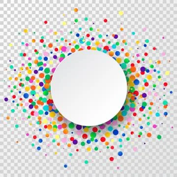 Confetti circle background. Party background. Vector illustration Stock Illustration