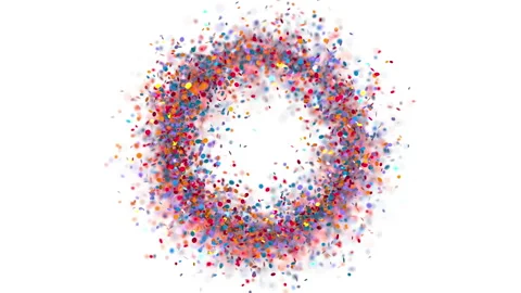 Confetti circle Stock Footage 120648409