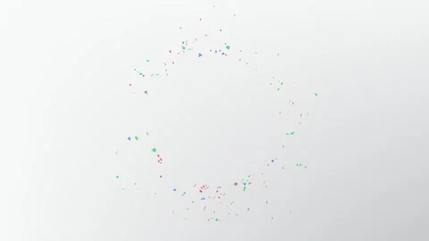 Confetti circle frame celebration background Stock Footage 241647137