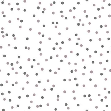 Confetti circle seamless pattern isolated on white Stock Illustration