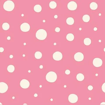 Confetti circles pattern in trendy style on pink background. Stock Illustration