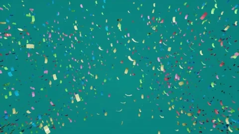 Confetti Colored Rectangle Teal Screen  Video stock 146511788