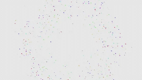 Confetti Colourful Burst on Alpha Stock Footage 249144258
