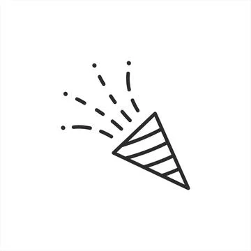 Confetti Cone Icon Illustrazione stock