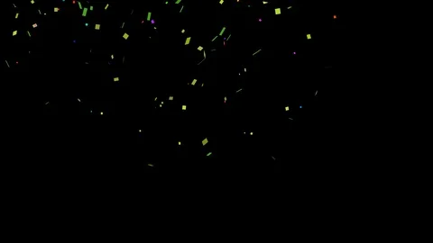 Confetti elements Alpha channel animation 01 Stock Footage 102769097