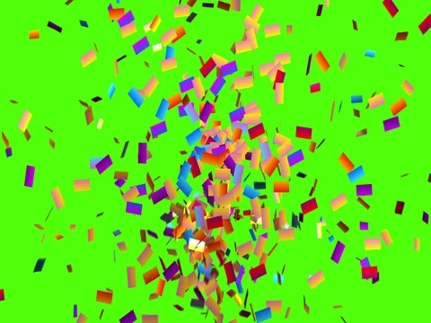Confetti Explodes and Freezes on the Screen Stock Footage 80815582
