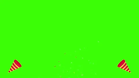 Confetti exploding animated confetti funnel exploding celebration green scr.. Stock Footage 320509712