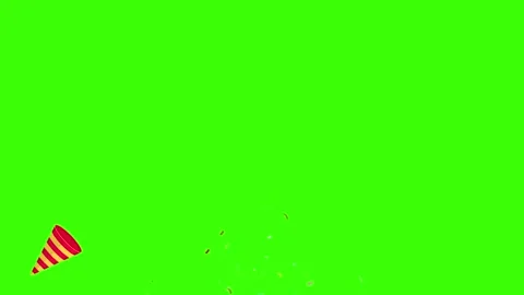 Confetti exploding animated confetti funnel exploding celebration green scr.. Stock Footage 320509715
