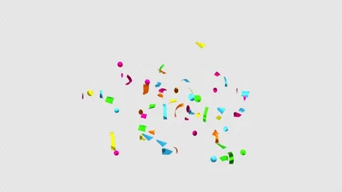 Confetti explosion on Alpha channel.  Stock Footage 278948942