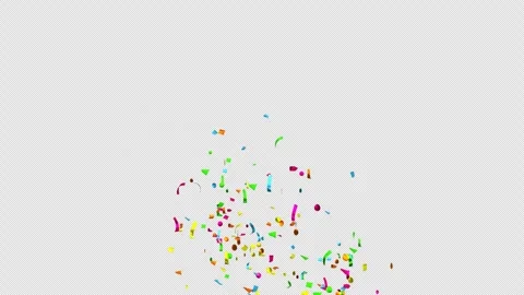 Confetti explosion on Alpha channel.  Stock Footage 278949596