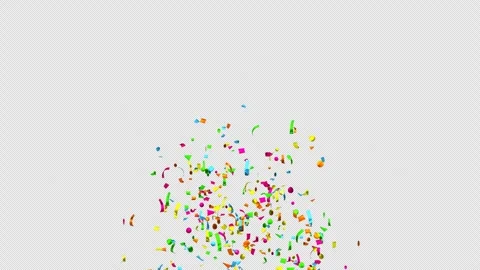 Confetti explosion on Alpha channel.  Stock Footage 278949679