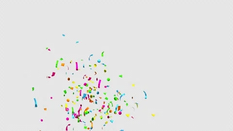 Confetti explosion on Alpha channel.  Stock Footage 278949710