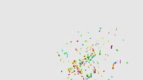 Confetti explosion on Alpha channel.  Stock Footage 278949755