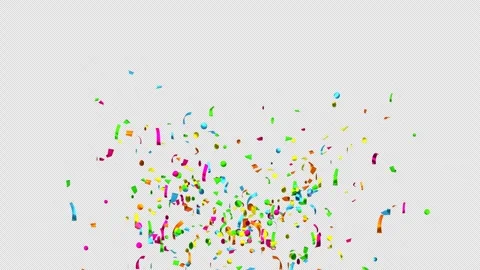 Confetti explosion on Alpha channel.  Stock Footage 278949818