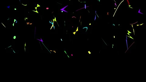 Confetti Explosion and Fade Out Overlay on Black Background Stock-Footage 331960046