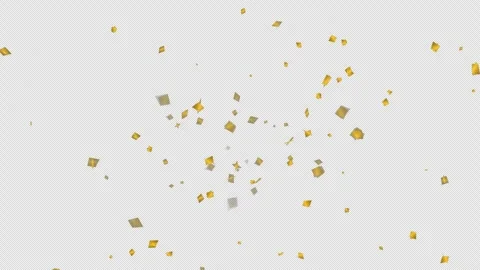Confetti Explosion Background in Gold Paper for New Year, Birthday, Wedding, Video stock 302333726