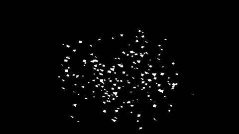 Confetti explosion on Black, White screen and Matte Channel Stock Footage 278950552