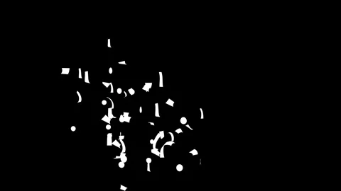 Confetti explosion on Black, White screen and Matte Channel Stock Footage 278950875