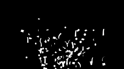 Confetti explosion on Black, White screen and Matte Channel Stock Footage 278950887