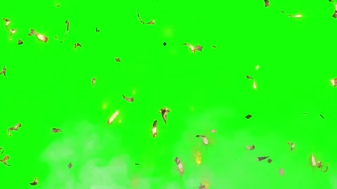 Confetti explosion celebration burst in vibrant green. Bright colorful paper Video stock 340943741