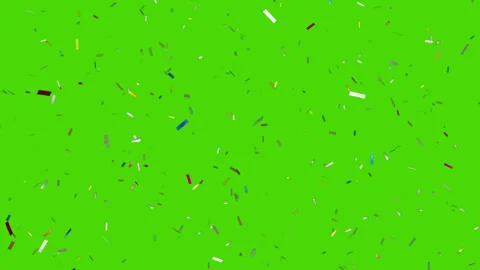 Confetti explosion. Colorful falling festive particles, stripes. Green scre.. Stock Footage 321315887
