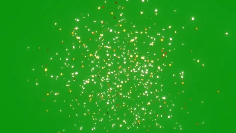 Confetti explosion. Colorful falling festive particles, stripes. Green scre.. Stock Footage 340239370