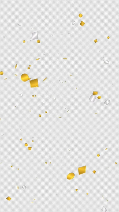 Confetti Explosion in Gold and Silver Paper for New Year, Birthday, Wedding Stock Footage 302333566
