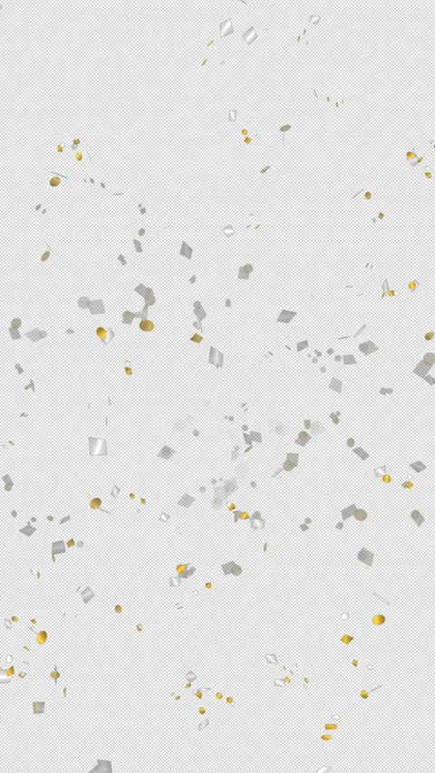 Confetti Explosion in Gold and Silver Paper for New Year, Birthday, Wedding Stock Footage 302333658