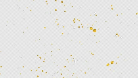 Confetti Explosion in Gold and Silver Paper for New Year, Birthday, Wedding Video stock 302333774