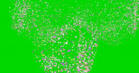 Confetti explosion on a green background. 库存影片 118079668