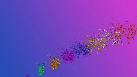 Confetti explosion multicolored for holiday, congratulation, party Stock Footage 121570462